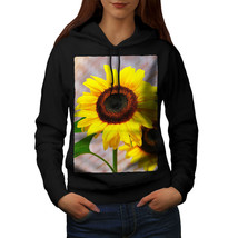 Wellcoda Sunflower Photo Nature Womens Hoodie, Nature Casual Hooded Sweatshirt - £29.06 GBP