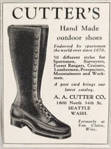 1933 Print Ad Cutter&#39;s Hand Made Outdoor Shoes Boots Seattle,Washington - $8.49