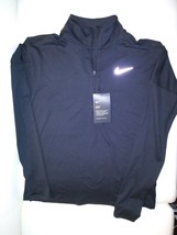 Womens Nike Dri-fit Pullover Athletic Top 1/4 Zip Black/White Sz Small - £49.25 GBP