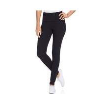 Style &amp; Co Womens M Deep Black Yoga Mid Rise Leggings PREOWNED BS30 - $19.59