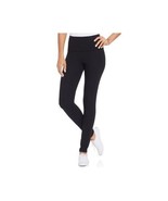 Style &amp; Co Womens M Deep Black Yoga Mid Rise Leggings PREOWNED BS30 - $26.87 CAD