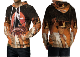 Indiana Jones 3D Print Hoodies Zipper Long Sleeve  Hoodie Sweatshirt For Men - £39.80 GBP