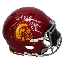 Caleb Williams Autographed &quot;Fight On&quot; Trojans Authentic Helmet Fanatics LE 25 - £923.62 GBP