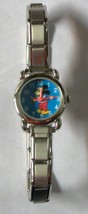 Disney Mickey Mouse Italian Charm Watch! New! Stunning Blue Dial! Retired! - £78.56 GBP