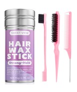 Hair Wax Stick Slick Back Hair Brush for Tame Flyaways Frizz Sleek Ponyt... - $442.12 MXN