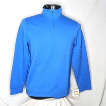 Men&#39;s Sweater Club Room Soft Fleece 1/4 Zip Blue Medium - £19.08 GBP