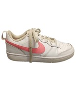 Nike Court Borough Low 2 Sneaker Shoes Youth Sz 5Y White Pink Leather BQ... - $27.73