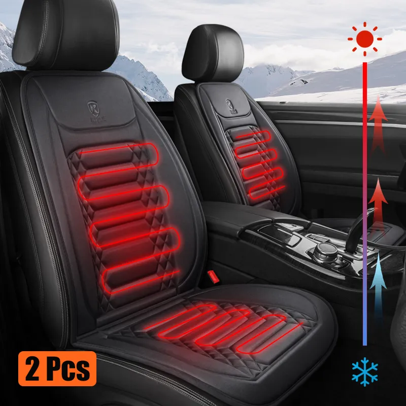 1/2pcs Winter Heated Car Seat Cover 12V Heating Warmer Car Seat Cushion Auto - £22.61 GBP+