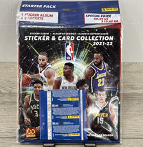 2021-22 Panini NBA Basketball Sticker &amp; Card Collection Starter- Album + 5 Packs - £9.75 GBP