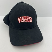 Matco Tools Strapback Velcroo Hat Mens Cap Solid Black/Red Nice Clean Lid - $12.16
