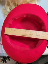 Red Felt Hat with Satin Band image 6