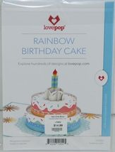 Lovepop LP2552 Rainbow Happy Birthday Cake Pop Up Card White Envelope image 6