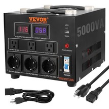 VEVOR Voltage Converter Transformer, 5000W, Heavy Duty Step Up/Down Transformer, - $2,643.31 MXN