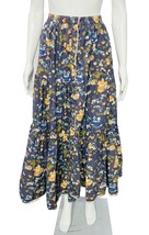 Ulla Johnson Women&#39;s Floral Printed Multicolor Ruffle Cotton Wrap Midi Skirt S - £189.18 GBP
