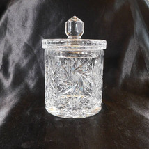 Large Cut Crystal Biscuit Jar with Whirling Stars # 22947 - $36.58