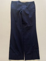 VTG Neiman Marcus 40 x 34 Navy Wool Hopsack Flat Front Flap Pocket Trousers - $39.99