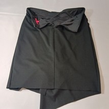 New York & Company Collection Women's Front Design & Back Zip Black Skirt Sz 10 image 11