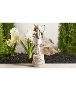 Girl Memorial Statue with Sentiment Textural Detailing 9.7" High Poly Stone - $28.70