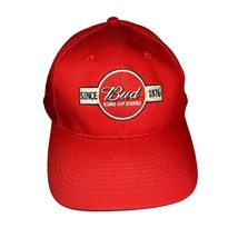 Budweiser Hat Red Baseball Cap Beer Adjustable Bud King of Beers - £10.15 GBP