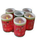 Fake Faux Christmas LED Candles Set Of 6 Uses CR2032 Battery Holiday Decor - $6.62 CAD