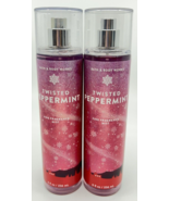 2 BATH &amp; BODY WORKS TWISTED PEPPERMINT FINE FRAGRANCE MIST BODY SPRAY 8 ... - $35.20 CAD