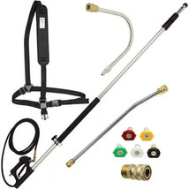 4000 PSI Commercial Grade Telescoping Pressure Washer Wand  w Nozzles &amp; Belt - £98.51 GBP
