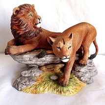 Vintage Lenox Lions Africa Wildlife Of The Seven Continents Figurine 1988 Japan - £27.75 GBP
