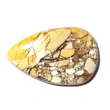 13.16 Carats TCW 100% Natural Beautiful Brecciated Mookaite Jasper Pear Cabochon - £9.39 GBP