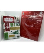 Lot of 2 ROUND Vinyl Christmas Tablecloths 70&quot; &amp; 60&quot; Red Poinsettia &amp; Pr... - £11.67 GBP