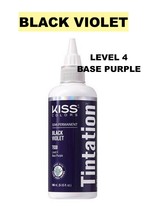 Kiss Tintation Semi-Permanent Hair Color 5 Oz Black Violet T930 Level: 4 - £4.45 GBP