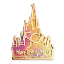 Walt Disney World Pin: 50th Anniversary Castle - £23.62 GBP