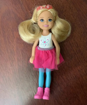 Barbie Club Chelsea Dreamhouse Adventures Doll 5” 2016 Mattel Pink Skirt - £6.20 GBP