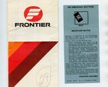 Frontier Airlines Ticket Jacket Seat Card / Drinks Menu &amp; Luggage Tags 1980 - $17.82