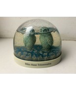 Blue owls Plastic Snow Globe Dome, Souvenir, Germany 2004 - £19.66 GBP