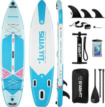 Swayit Inflatable Stand Up Paddle Board 33&quot; Geometry Blue - $122.55