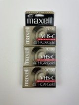 Lot of 3 Maxell TC-30 Premium High Grade HGX-Gold VHS-C Camcorder Tape S... - £10.56 GBP