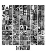 Fine Art pacakge with 100 Custom Alphabet Letters - Paris Collection Bla... - $35.00