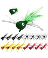 FishingPepo Fly Fishing Poppers, Topwater Fishing Lures Bass Crappie Blu... - €15,77 EUR