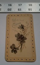Home Treasure Greeting Card Best Easter Wishes Bi-Fold Paper Victorian B... - $9.49