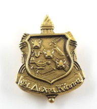 VTG Phi Delta Kappa Crest Educators Fraternity Gold Tone Lapel Pin Tie Tack - £10.51 GBP