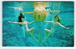 Weeki Wachee Springs Mermaid Postcard Two Women Underwater Show Florida 1968 - £10.09 GBP