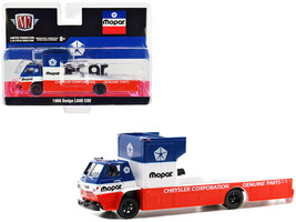 1966 Dodge L600 COE Ramp Truck Red and White with Blue Top &quot;MOPAR&quot; Limited Ed... - £14.32 GBP