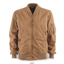 Hammacher lightweight Cotton MA-1 Bomber Flight Jacket Size Khaki L 40-42 Schott - £48.55 GBP