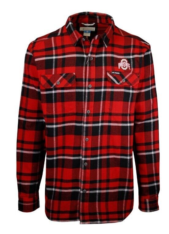 Primary image for OHIO STATE BUCKEYES COLUMBIA FLANNEL SHIRT-SUPER SOFT ADULT XL-NWT RETAIL $65