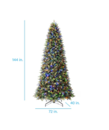 12-ft Hayden Pine Pre-lit Artificial Christmas Tree 1300 Color Change LE... - £673.54 GBP