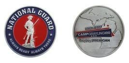 ARMY ANG CAMP GRAYLING MICHIGAN 100 YEAR 1913-2013 1.75&quot; CHALLENGE COIN - $36.99