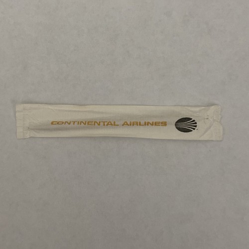 Vintage Sealed Continental Airlines Meatball Logo Toothpick Airline Amenity - £7.58 GBP