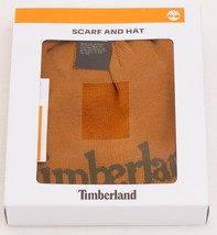 Timberland Brown Knit Scarf &amp; Reversible Beanie Men&#39;s One Size New in Box - £58.16 GBP