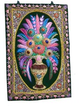Handmade Floral Wall Hanging Jeweled Tapestry Art Zardozi Living Room De... - $10,376.00 MXN+