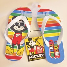 Kids Mickey Mouse Flip Flops L 4/5 NEW Shoes - £13.66 GBP